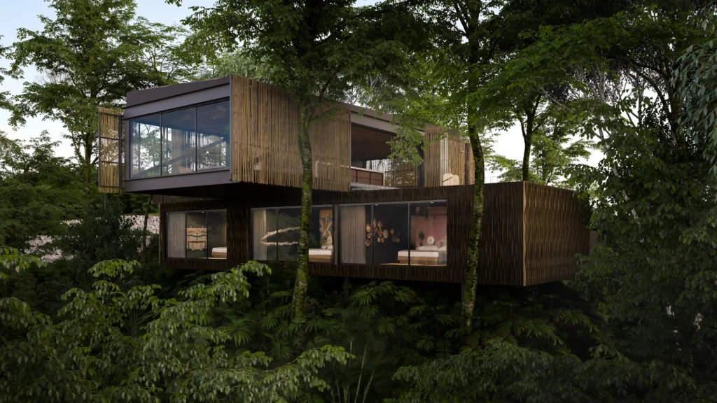 Discover Tree Tops, a flagship project by Kalypso, setting a new standard in luxury living. Experience high-end materials, open-concept spaces, and sustainable design elements, all harmonized with nature in beautiful Costa Rica.