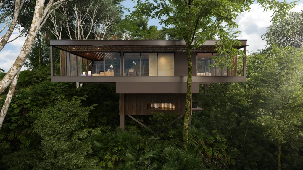 Discover Tree Tops, a flagship project by Kalypso, setting a new standard in luxury living. Experience high-end materials, open-concept spaces, and sustainable design elements, all harmonized with nature in beautiful Costa Rica.